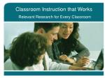 Classroom Instruction that Works - slide 1