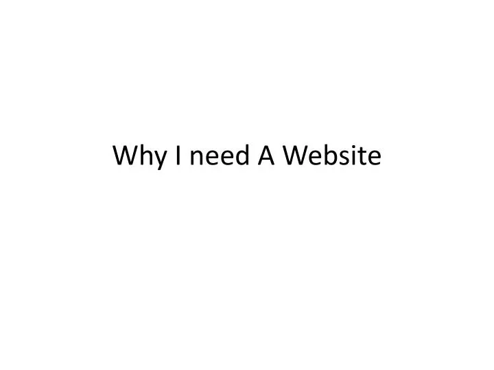 why i need a website