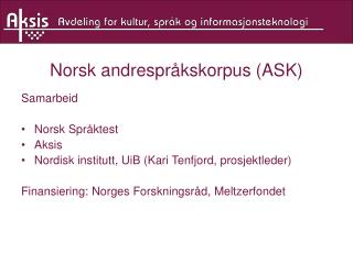Norsk andrespråkskorpus (ASK)