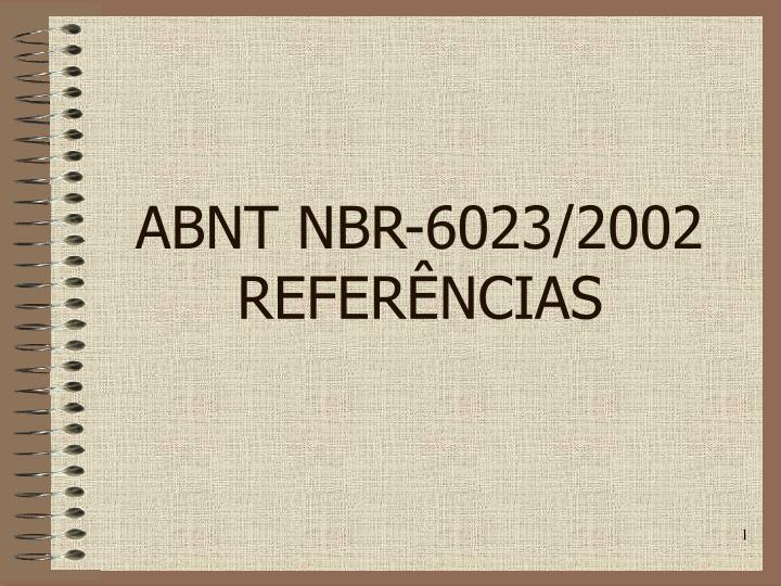 abnt nbr 6023 2002 refer ncias