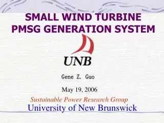 SMALL WIND TURBINE PMSG GENERATION SYSTEM