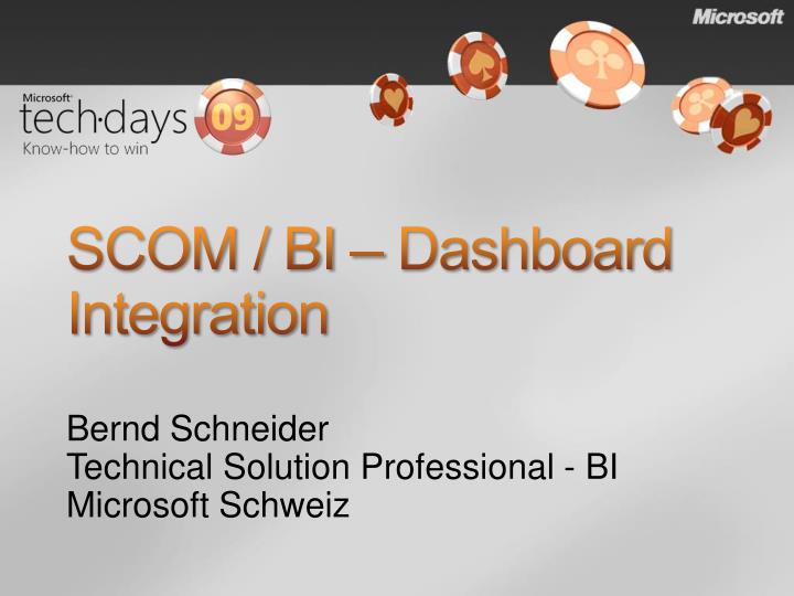 scom bi dashboard integration