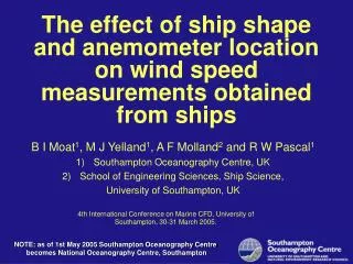 The effect of ship shape and anemometer location on wind speed measurements obtained from ships