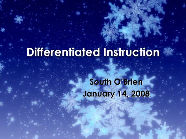 differentiated instruction