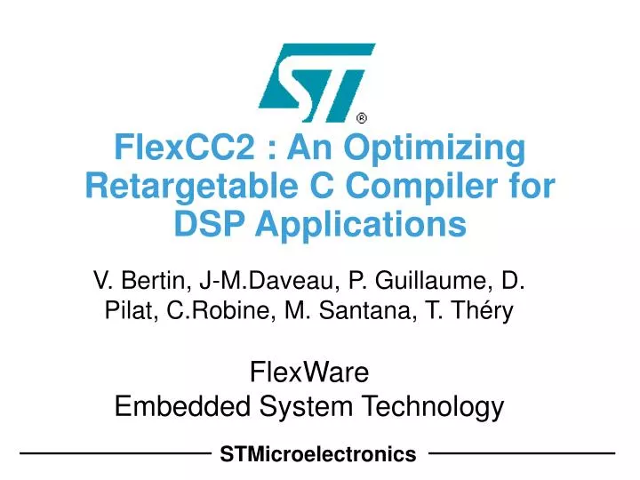 flexcc2 an optimizing retargetable c compiler for dsp applications