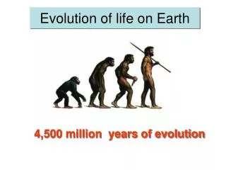 Evolution of life on Earth