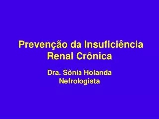 preven o da insufici ncia renal cr nica