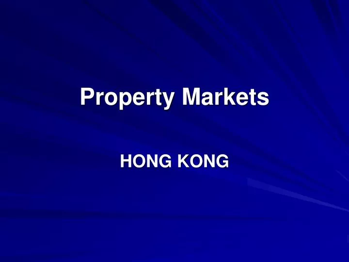 property markets