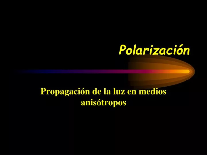 polarizaci n