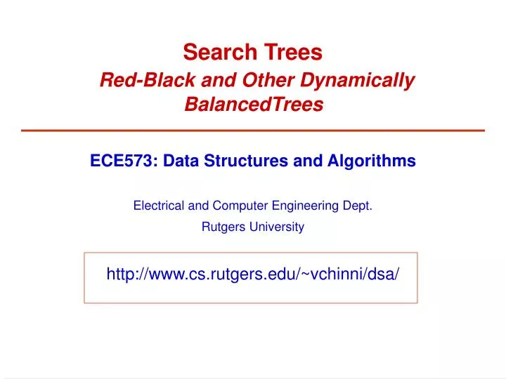 search trees red black and other dynamically balancedtrees