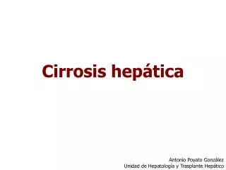 Cirrosis hepática