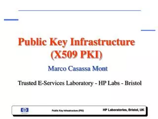 Public Key Infrastructure (X509 PKI)