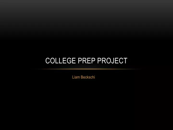 college prep project