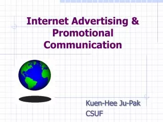 Internet Advertising &amp; Promotional Communication