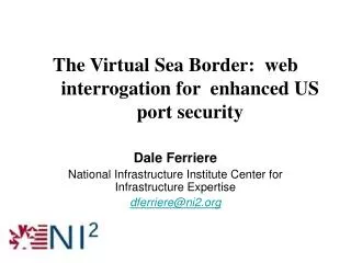 The Virtual Sea Border : web interrogation for enhanced US port security