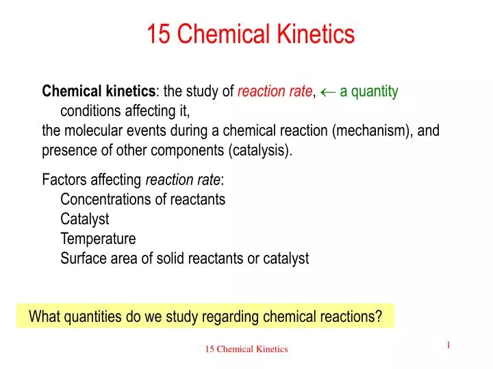 15 chemical kinetics