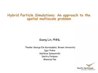 Hybrid Particle Simulations: An approach to the spatial multiscale problem