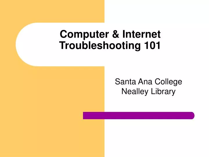 computer internet troubleshooting 101