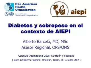 Diabetes y sobrepeso en el contexto de AIEPI