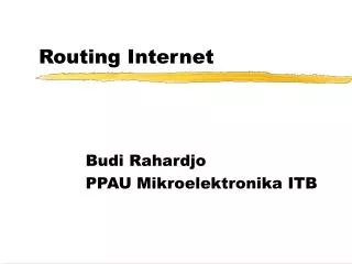 Routing Internet