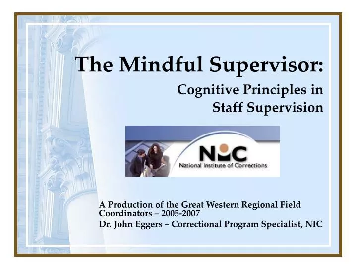 the mindful supervisor cognitive principles in staff supervision