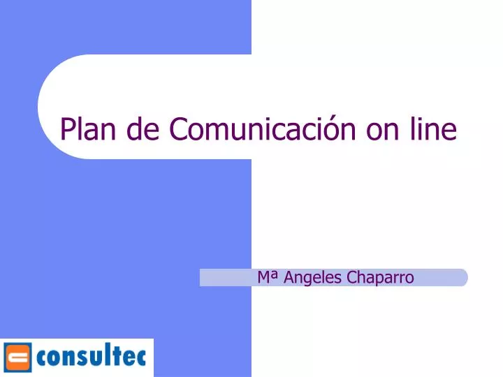 plan de comunicaci n on line