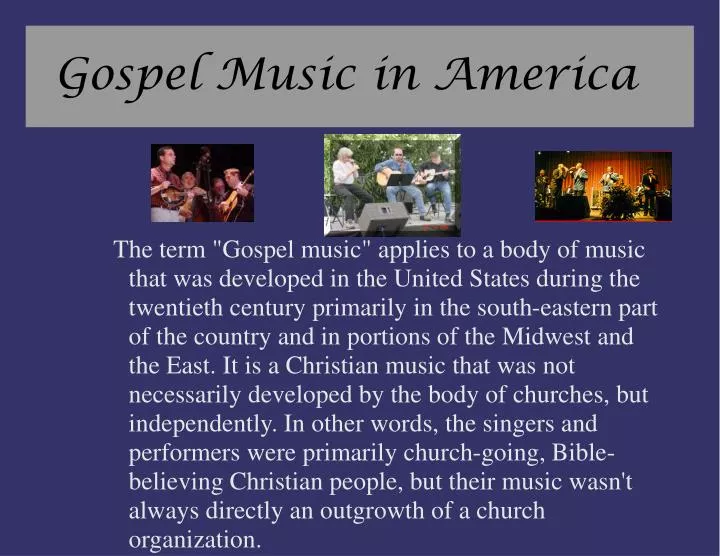 PPT Gospel Music In America PowerPoint Presentation Free Download 