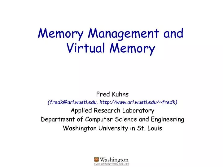 memory management and virtual memory