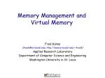 Memory Management and Virtual Memory - slide 1