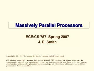Massively Parallel Processors