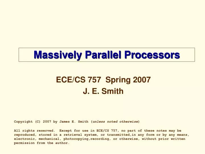 massively parallel processors