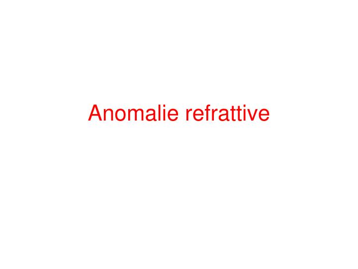 anomalie refrattive