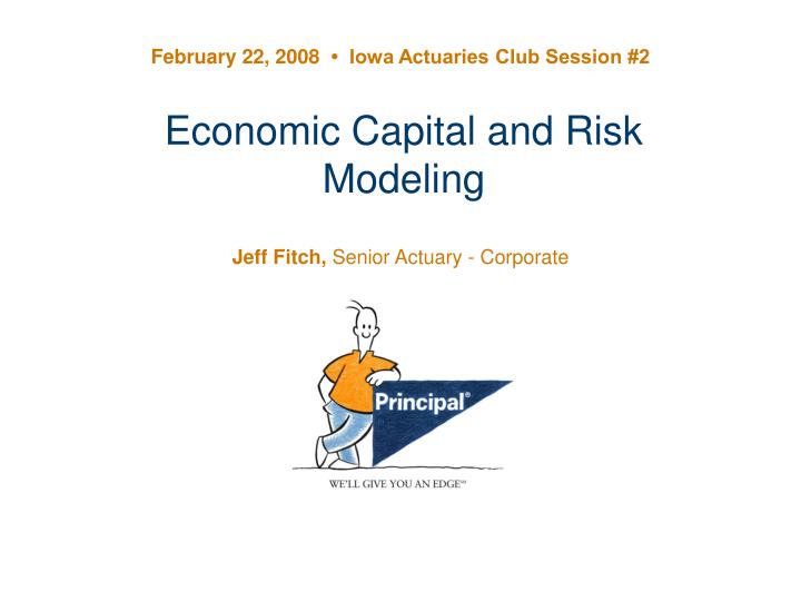 economic capital and risk modeling