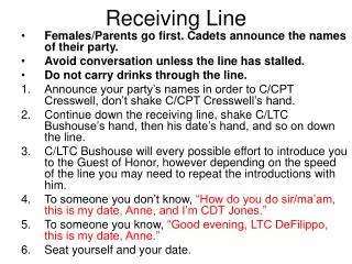 Receiving Line