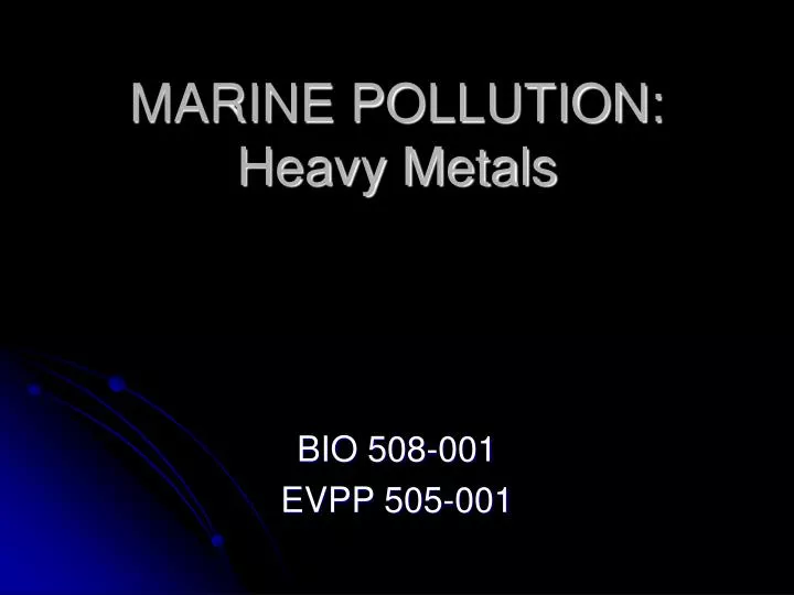 marine pollution heavy metals