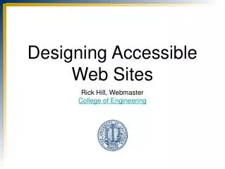 Designing Accessible Web Sites