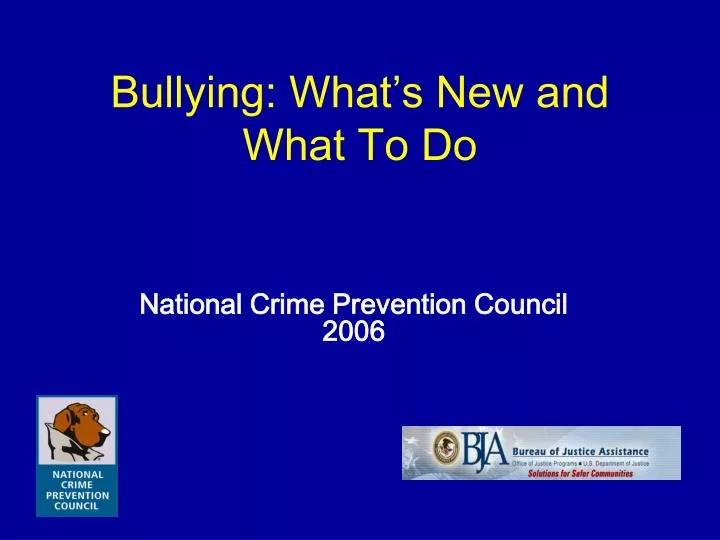 bullying what s new and what to do