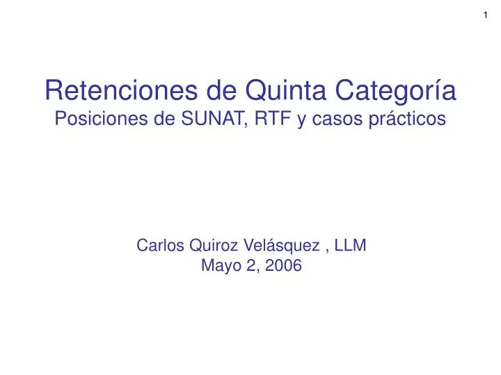 retenciones de quinta categor a posiciones de sunat rtf y casos pr cticos