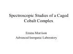 Spectroscopic Studies of a Caged Cobalt Complex - slide 1