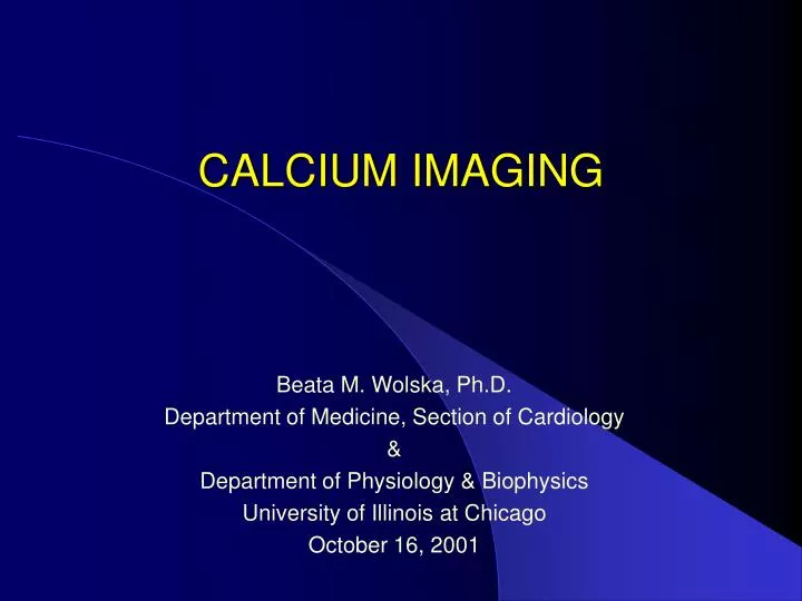 calcium imaging