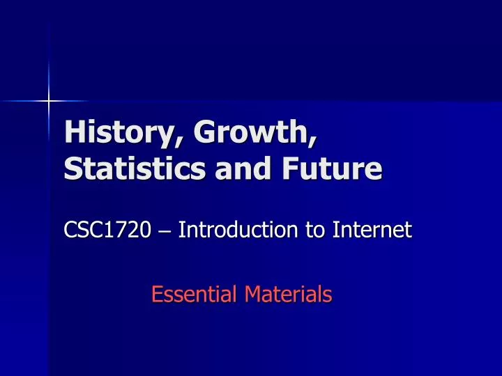 history growth statistics and future