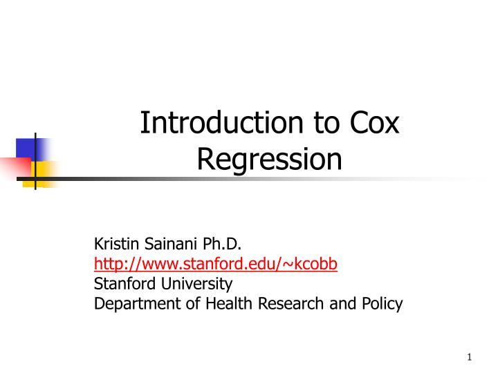 introduction to cox regression