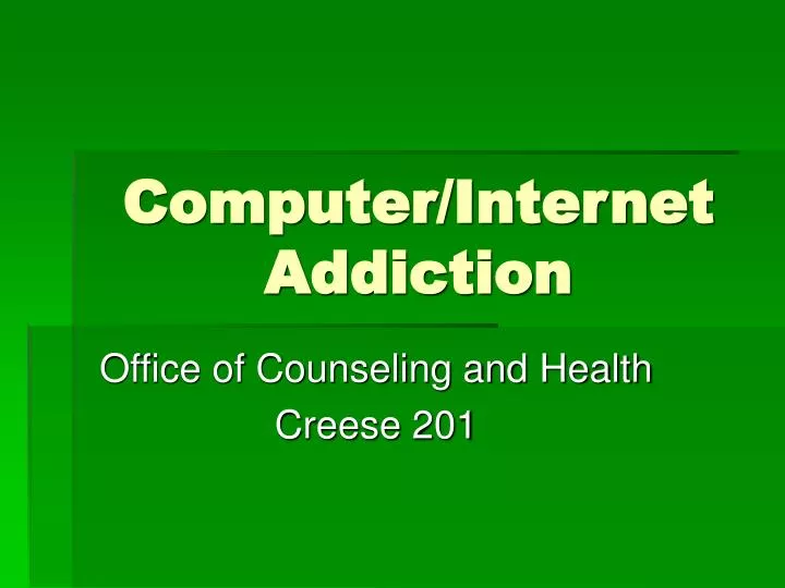 computer internet addiction