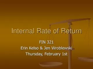 Internal Rate of Return