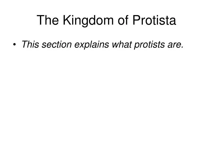 the kingdom of protista