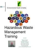 Hazardous Waste Management Training - slide 1