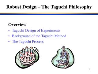 Robust Design – The Taguchi Philosophy