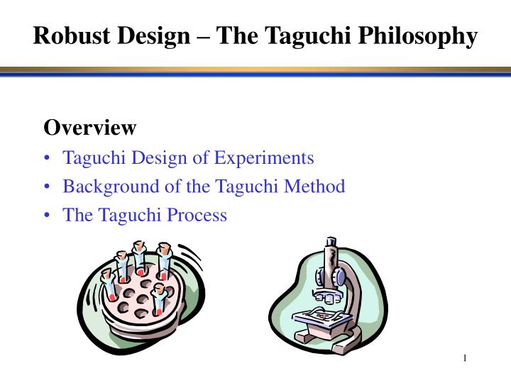 robust design the taguchi philosophy