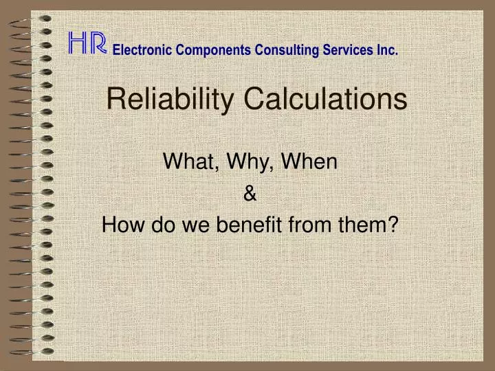 reliability calculations