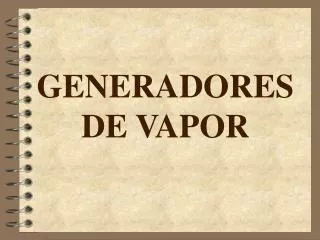 GENERADORES DE VAPOR